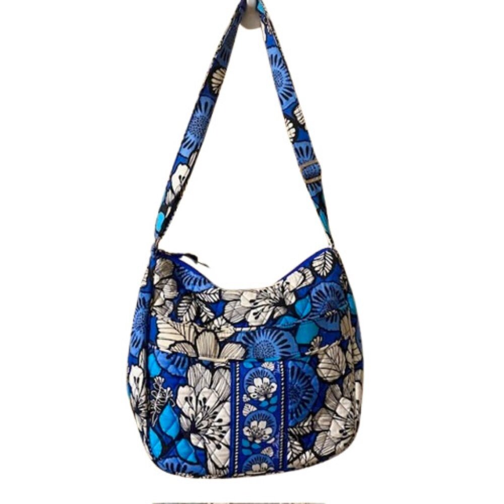 Vera Bradley Shoulder Crossbody Bag Blue Bayou Retired Pattern Vegan Quilted